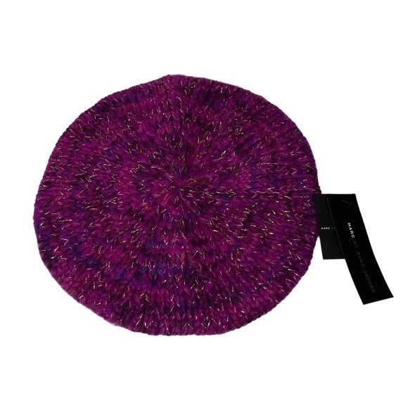 NWT Marc by Marc Jacobs Merlot Multi Wool Mohair Beanie Hat M912815 OS